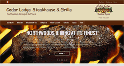 Desktop Screenshot of cedarlodgesteakhouse.com